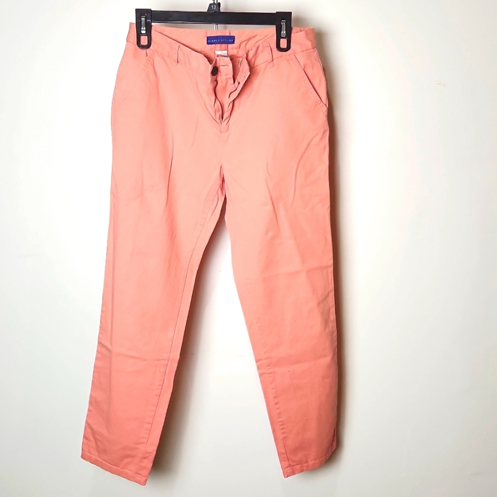 Simply Styled Coral pants sz 4 w pockets